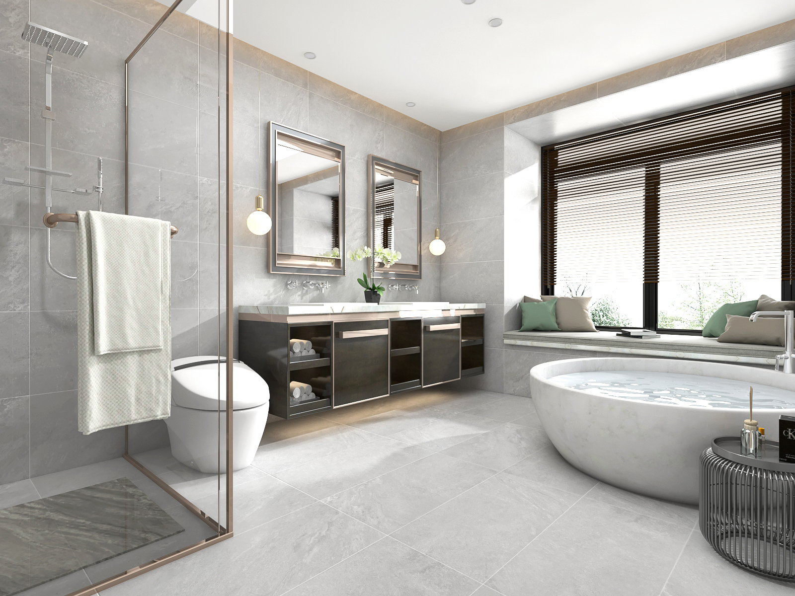 Gạch Vân Đá Tự Nhiên 40x80cm Vitruvian GD48202M - Gạch ốp lát nhà vệ sinh - Gạch lát sân